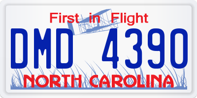 NC license plate DMD4390