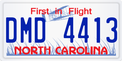 NC license plate DMD4413