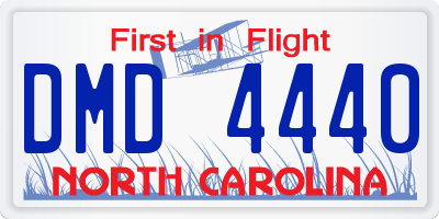 NC license plate DMD4440