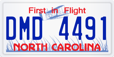 NC license plate DMD4491