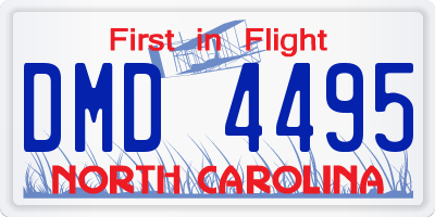 NC license plate DMD4495