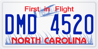 NC license plate DMD4520