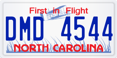 NC license plate DMD4544