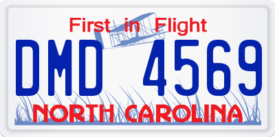 NC license plate DMD4569