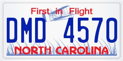 NC license plate DMD4570