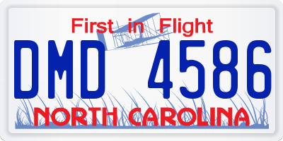 NC license plate DMD4586