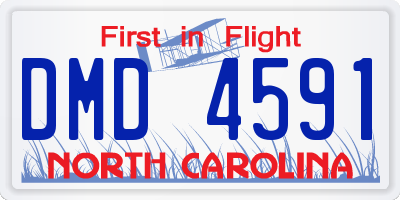 NC license plate DMD4591