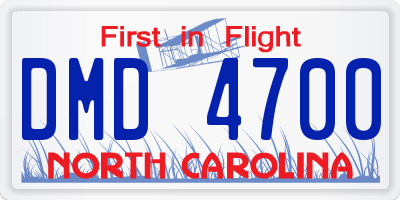 NC license plate DMD4700