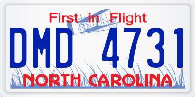NC license plate DMD4731