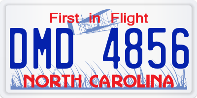 NC license plate DMD4856