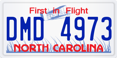 NC license plate DMD4973