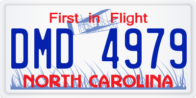 NC license plate DMD4979