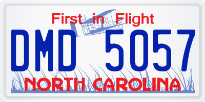 NC license plate DMD5057