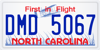 NC license plate DMD5067