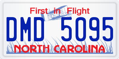 NC license plate DMD5095