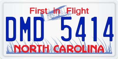 NC license plate DMD5414