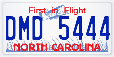 NC license plate DMD5444