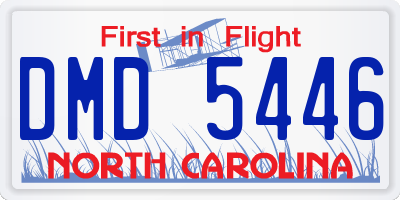 NC license plate DMD5446