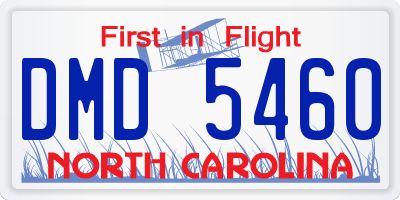 NC license plate DMD5460