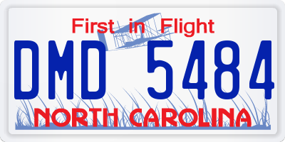NC license plate DMD5484