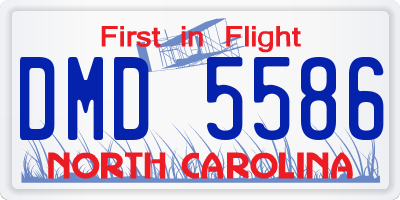 NC license plate DMD5586