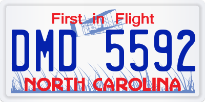 NC license plate DMD5592