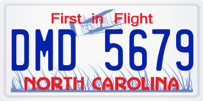 NC license plate DMD5679