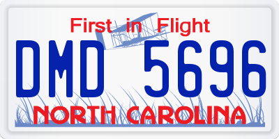 NC license plate DMD5696