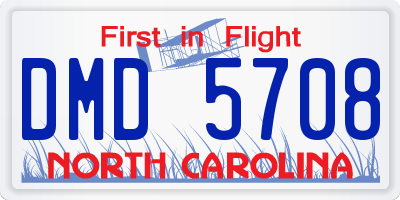 NC license plate DMD5708