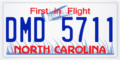 NC license plate DMD5711