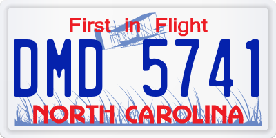 NC license plate DMD5741
