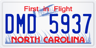 NC license plate DMD5937