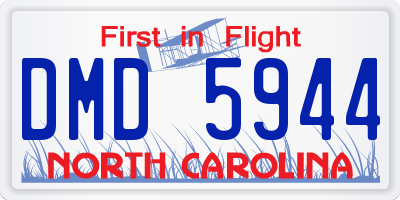 NC license plate DMD5944