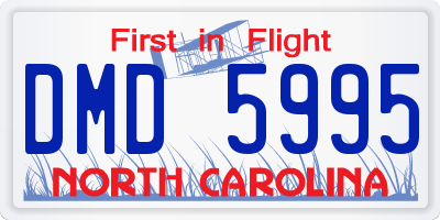 NC license plate DMD5995