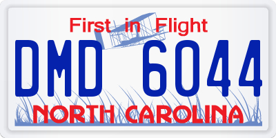 NC license plate DMD6044