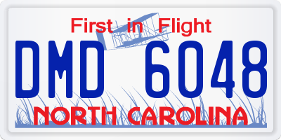 NC license plate DMD6048