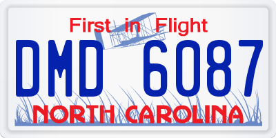 NC license plate DMD6087