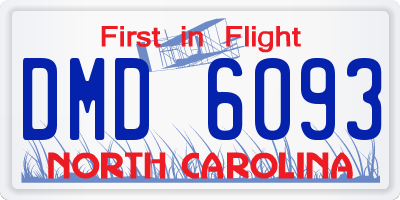NC license plate DMD6093