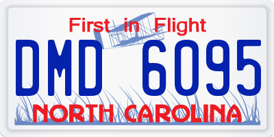 NC license plate DMD6095