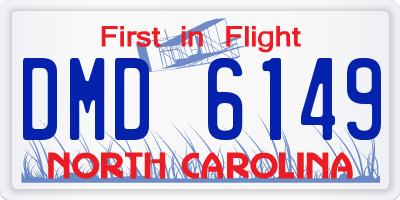NC license plate DMD6149