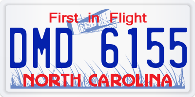 NC license plate DMD6155