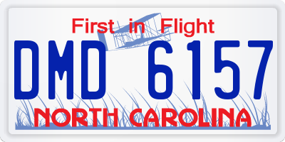 NC license plate DMD6157