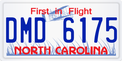 NC license plate DMD6175