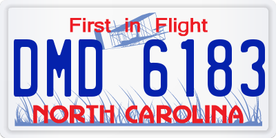 NC license plate DMD6183