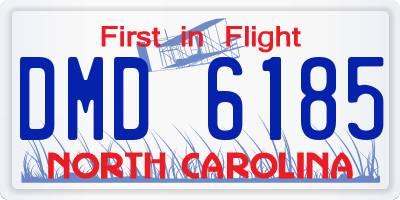 NC license plate DMD6185