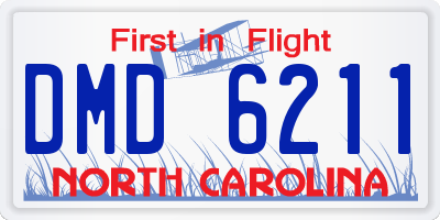 NC license plate DMD6211