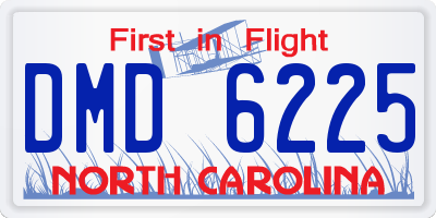 NC license plate DMD6225