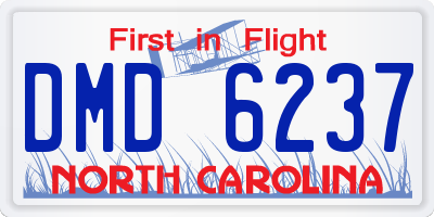 NC license plate DMD6237