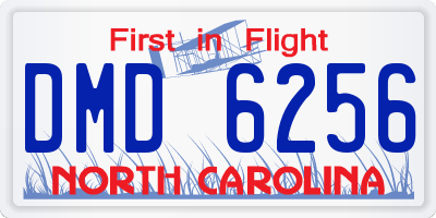 NC license plate DMD6256