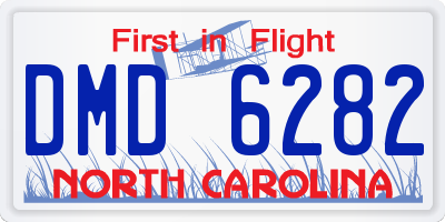 NC license plate DMD6282